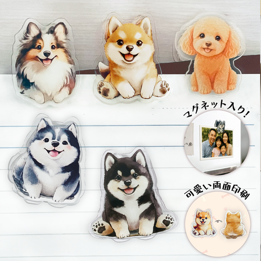 👑マグネット入り🧲両面わんこ🐶クリップ（複数購入で自動割引！）
